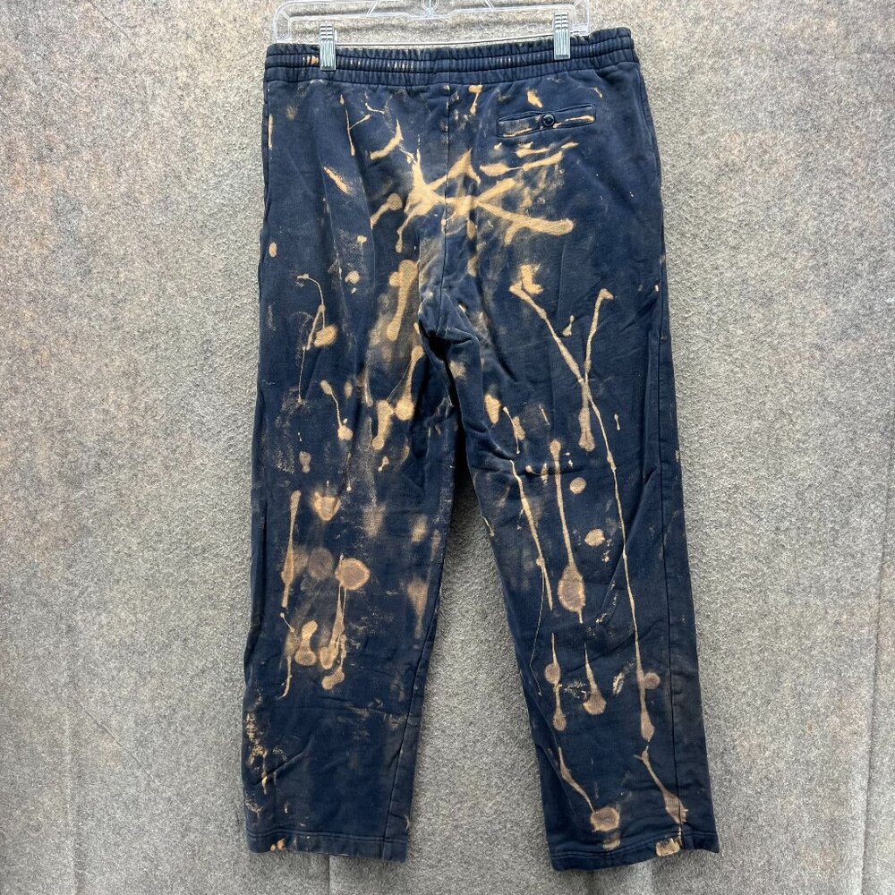 Paul & Shark Pants Mens Medium Blue Bleach Splatter Jogger Cotton Vintage Y2K